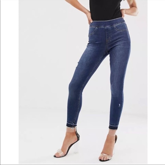 Spanx Distressed High Rise Skinny Jeans - Picture 3 of 16